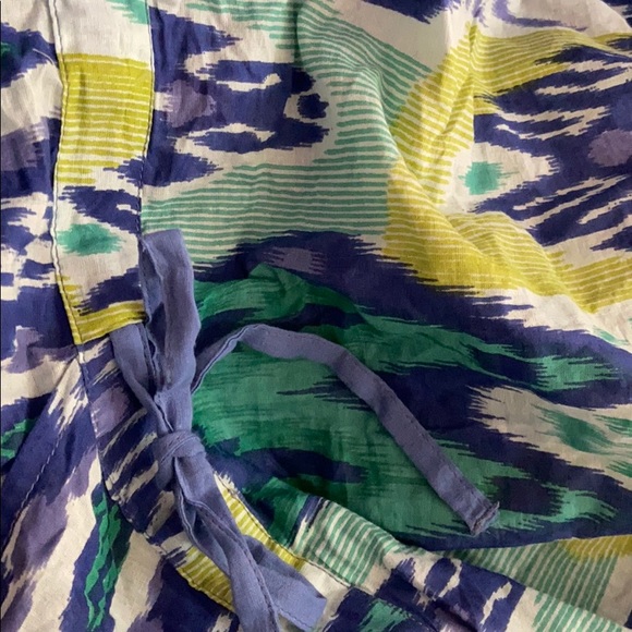 NWT Francesca’s Blue Teal Deep V Print Swimsuit Cover Up Dress - Picture 5 of 6